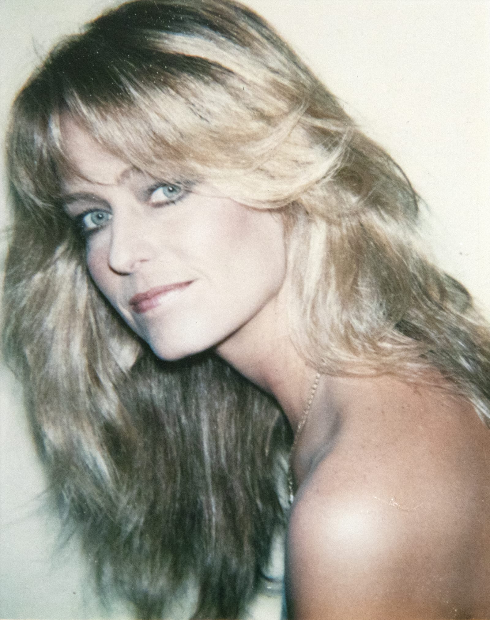 Andy Warhol, "Farrah Fawcett" (1980), Polaroid, 4 1/4 x 3 3/8 in.