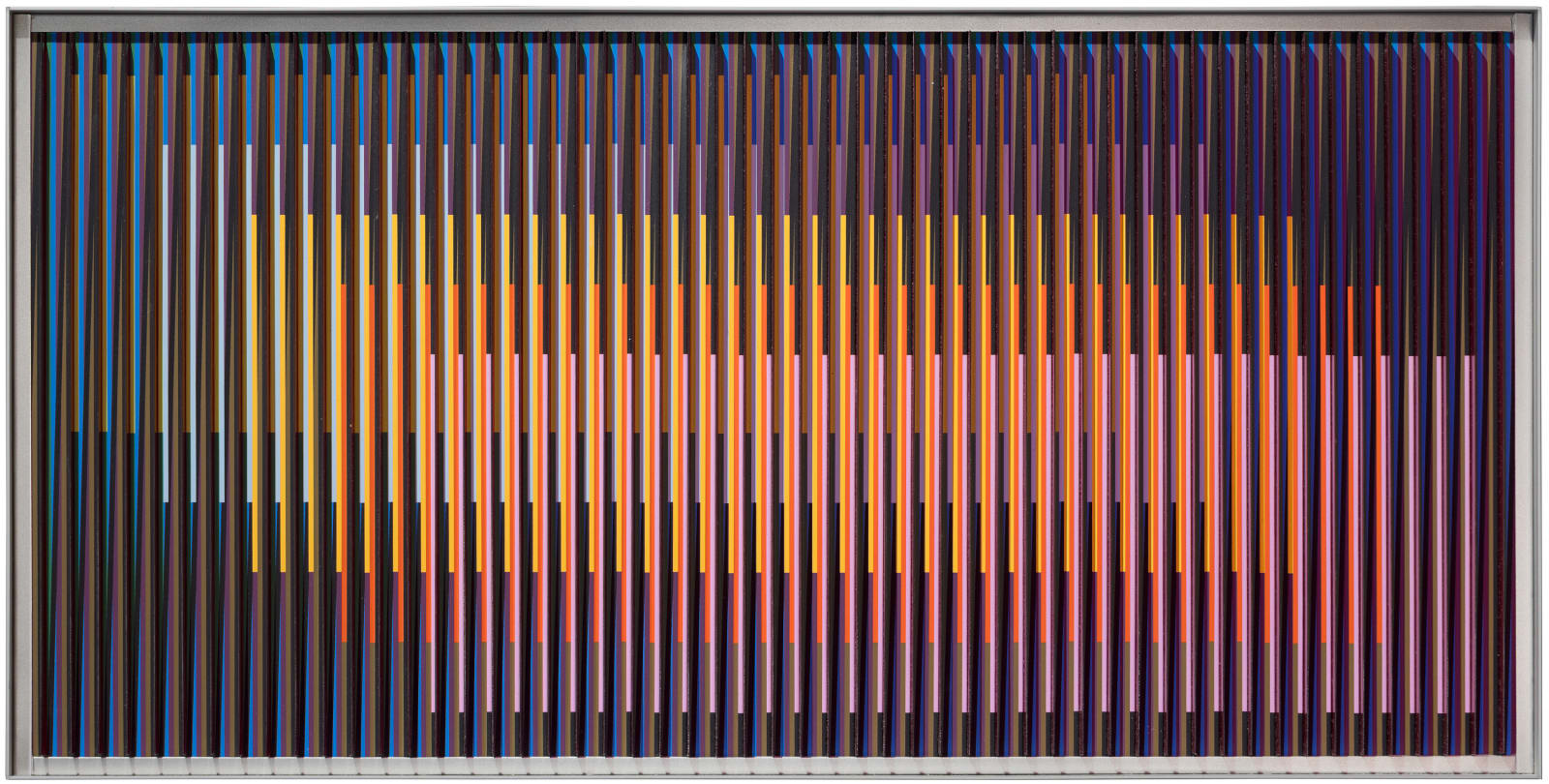 Physichromie 1800, 2012, chromography and pigments on PVC by Carlos Cruz-Diez