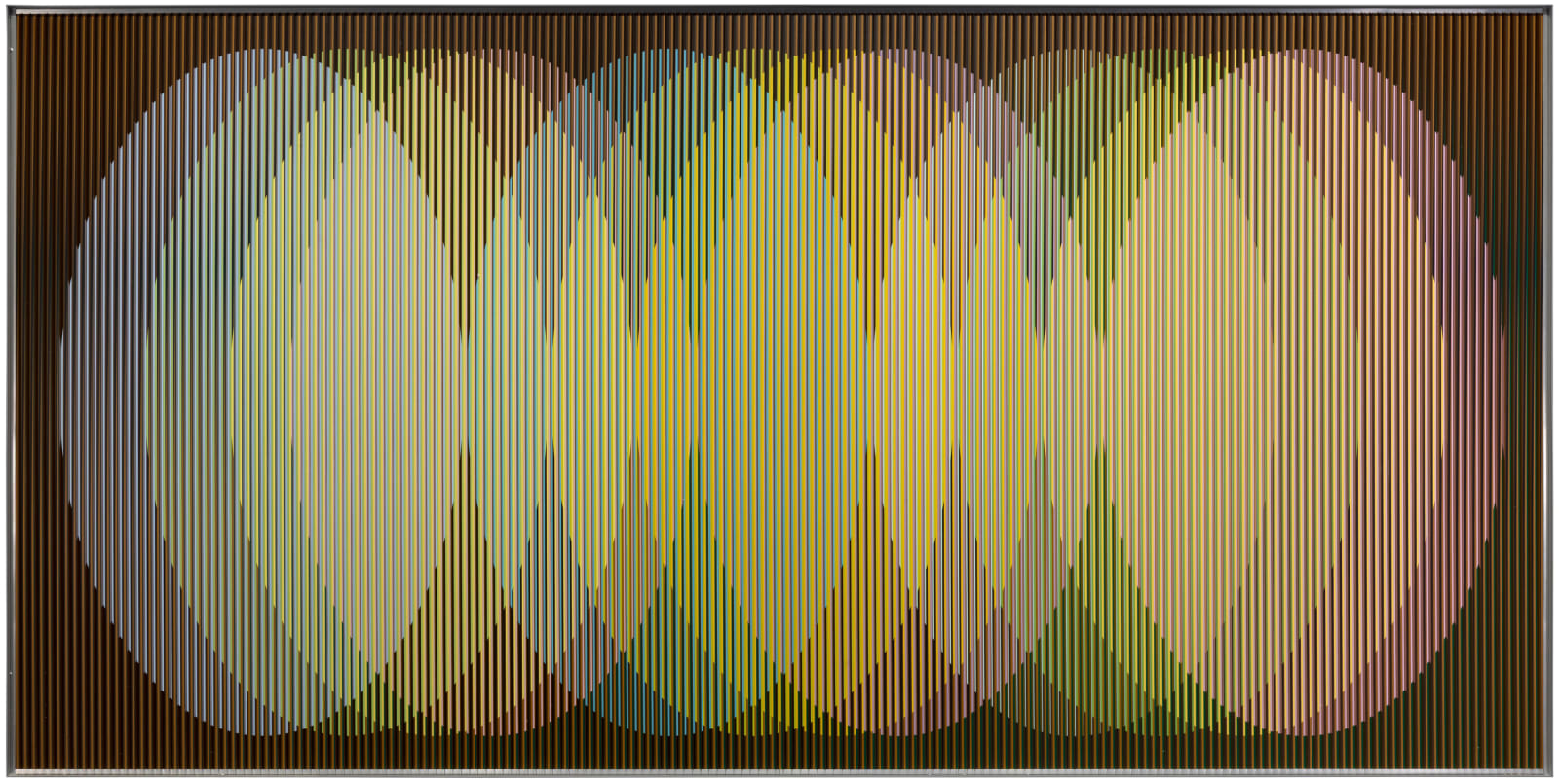 Physichromie Panam 106, 2013, chromography and pigments on aluminum by Carlos Cruz-Diez