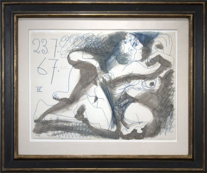 Picasso's drawing "L’Étreinte (The Embrace)" (1967).
