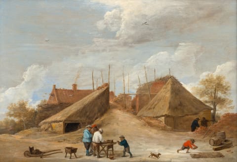 Craftsmen Before a House