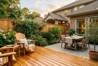 Patio & Deck project by B&R Power Washing in West University, Houston