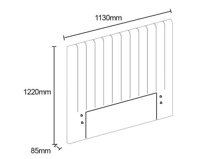 Cannes King Single Headboard Dimensions