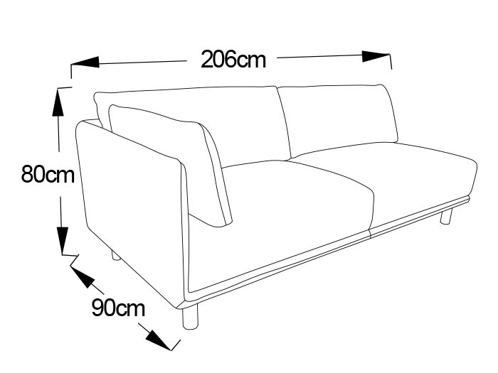 Coco Sofa Dimensions