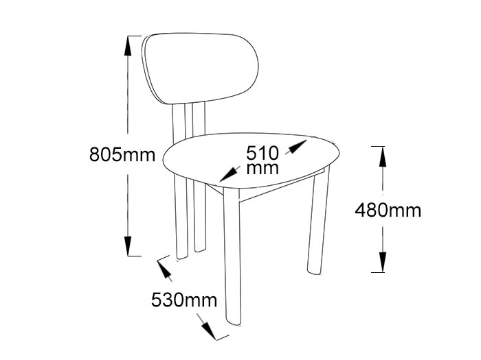 Florida Dining Chair Dimensions
