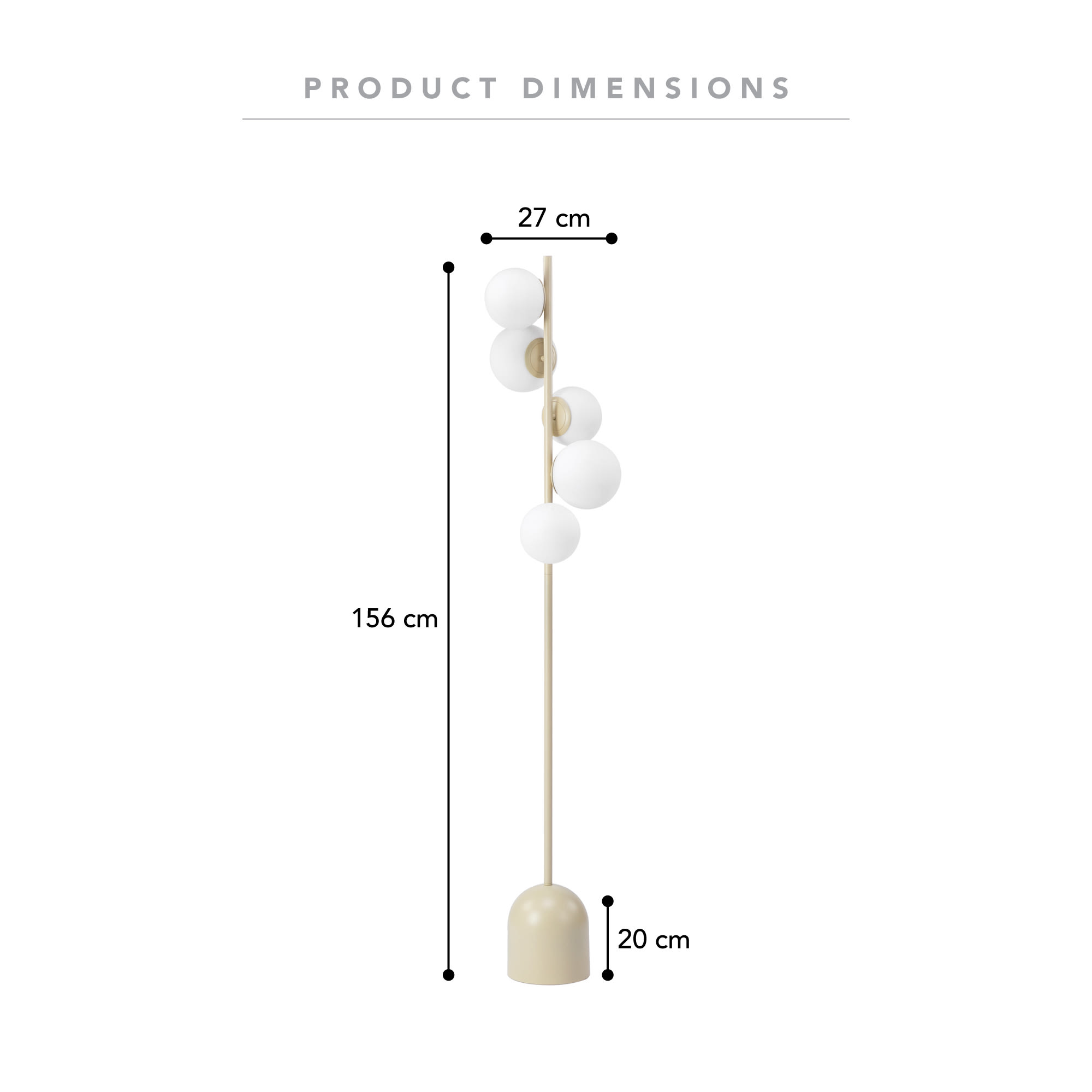 Mateo Cluster Floor Lamp Dimensions