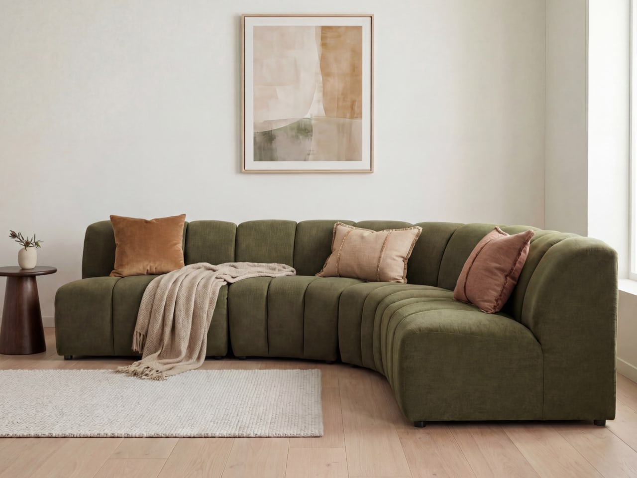 Cloud-9 Green Sectional Sofa | Modular Couch