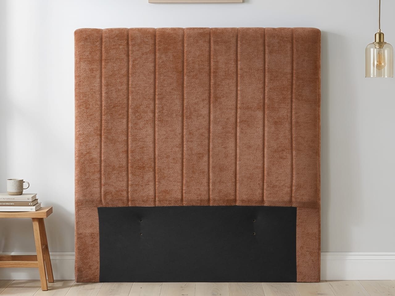 Cannes King Single Upholstered Headboard | Orange