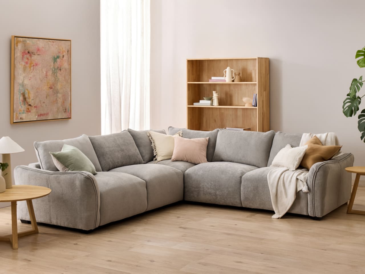 Cosy Grey Corner Sofa