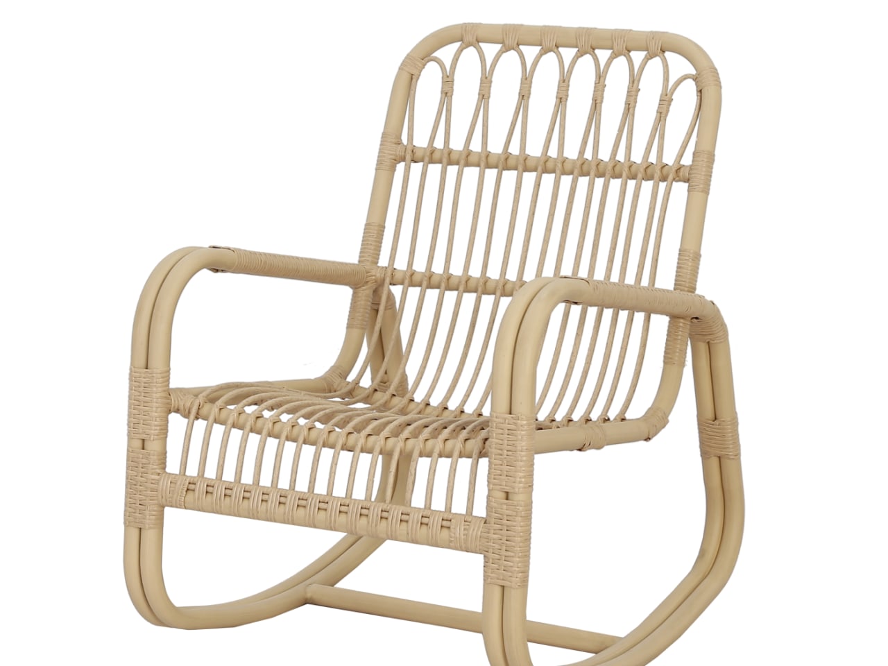 Lenco Natural Wicker Outdoor Rocking Chair
