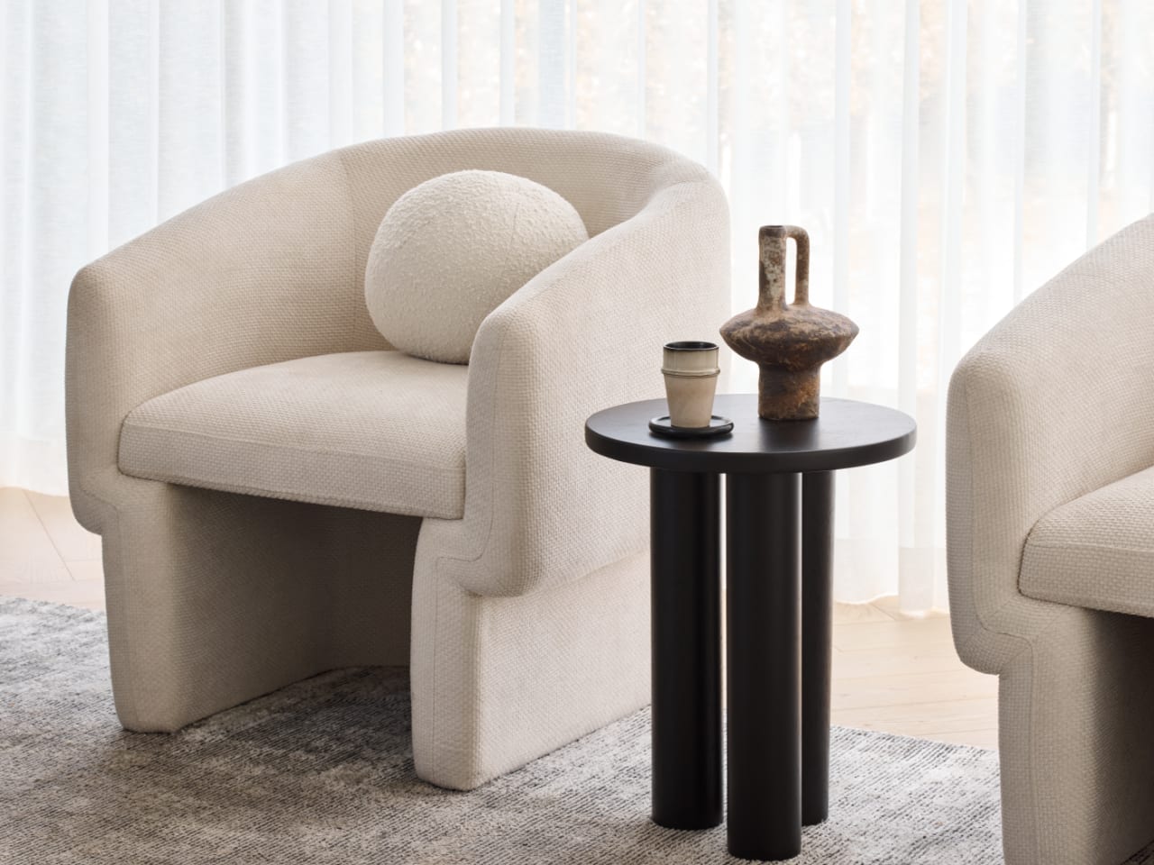 Monet Occasional Chair | Ivory Fabric