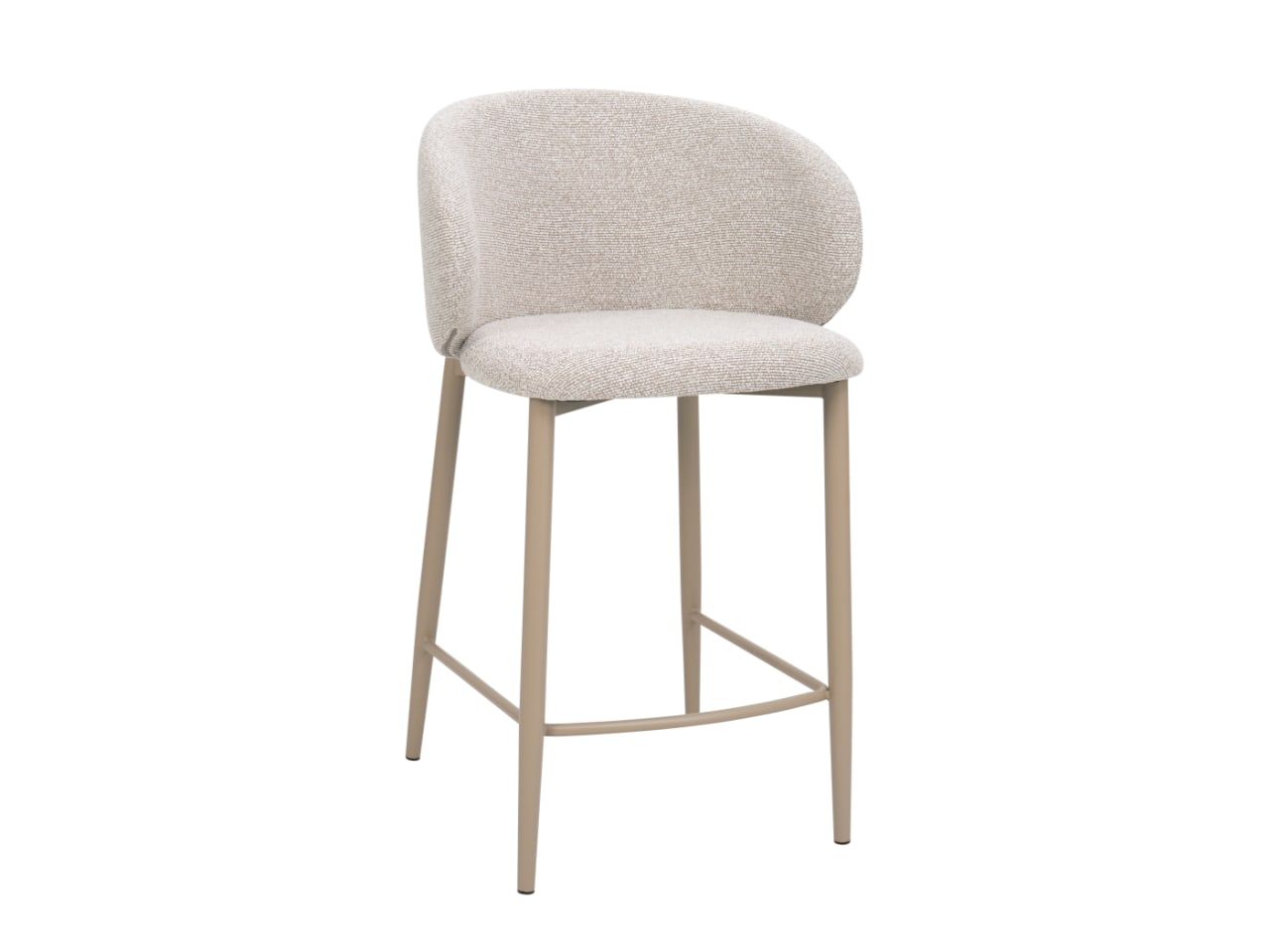 Vogue Counter Stool | Taupe Frame | Latte Beige Fabric