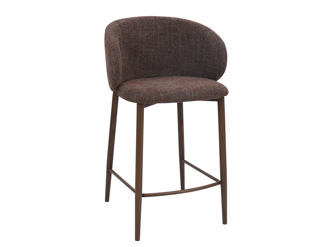 Vogue Counter Stool | Walnut Frame | Burgundy Fabric
