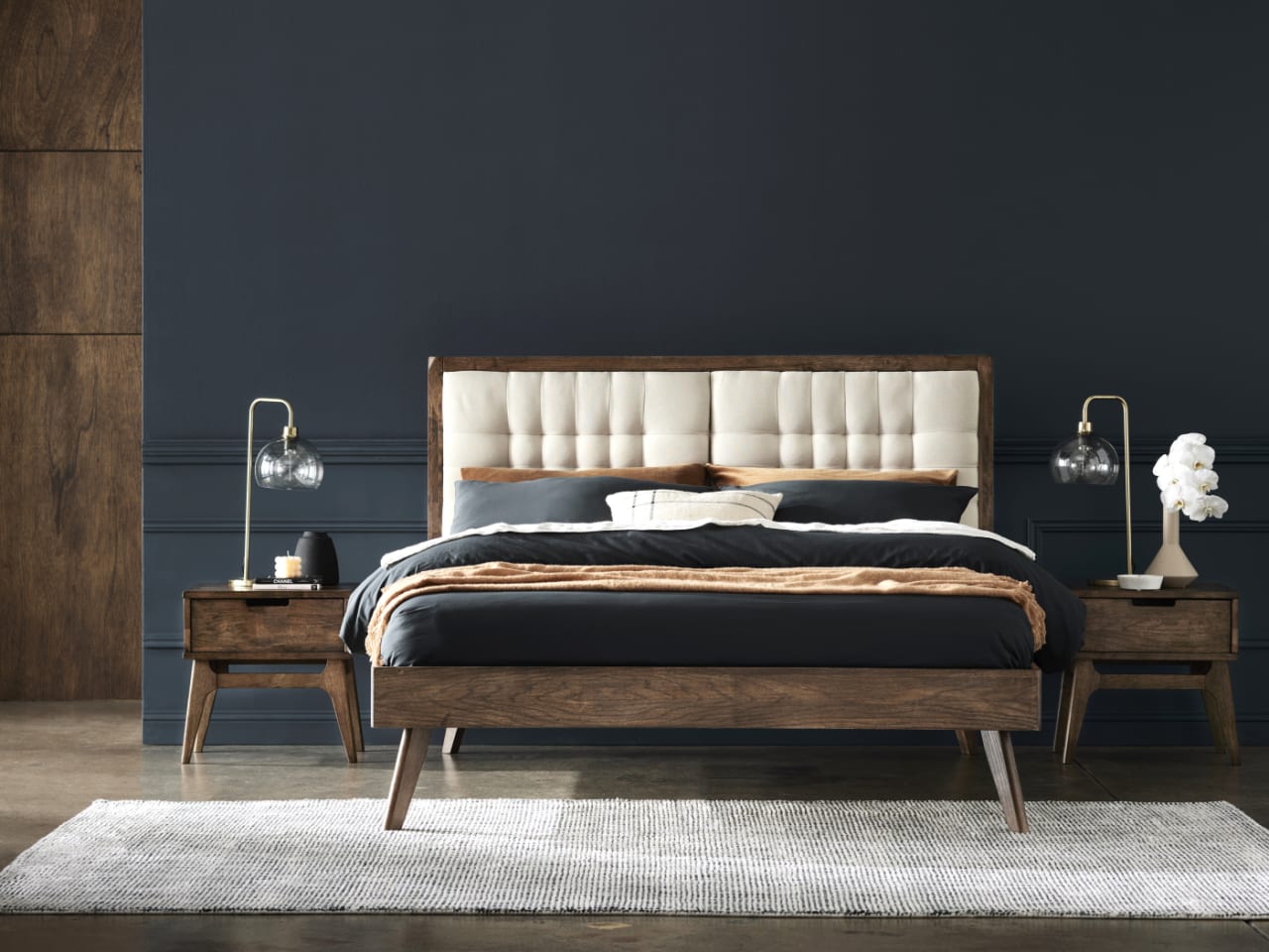 Paris 3PCE Queen Bedroom Suite | Hardwood | Rustic Walnut