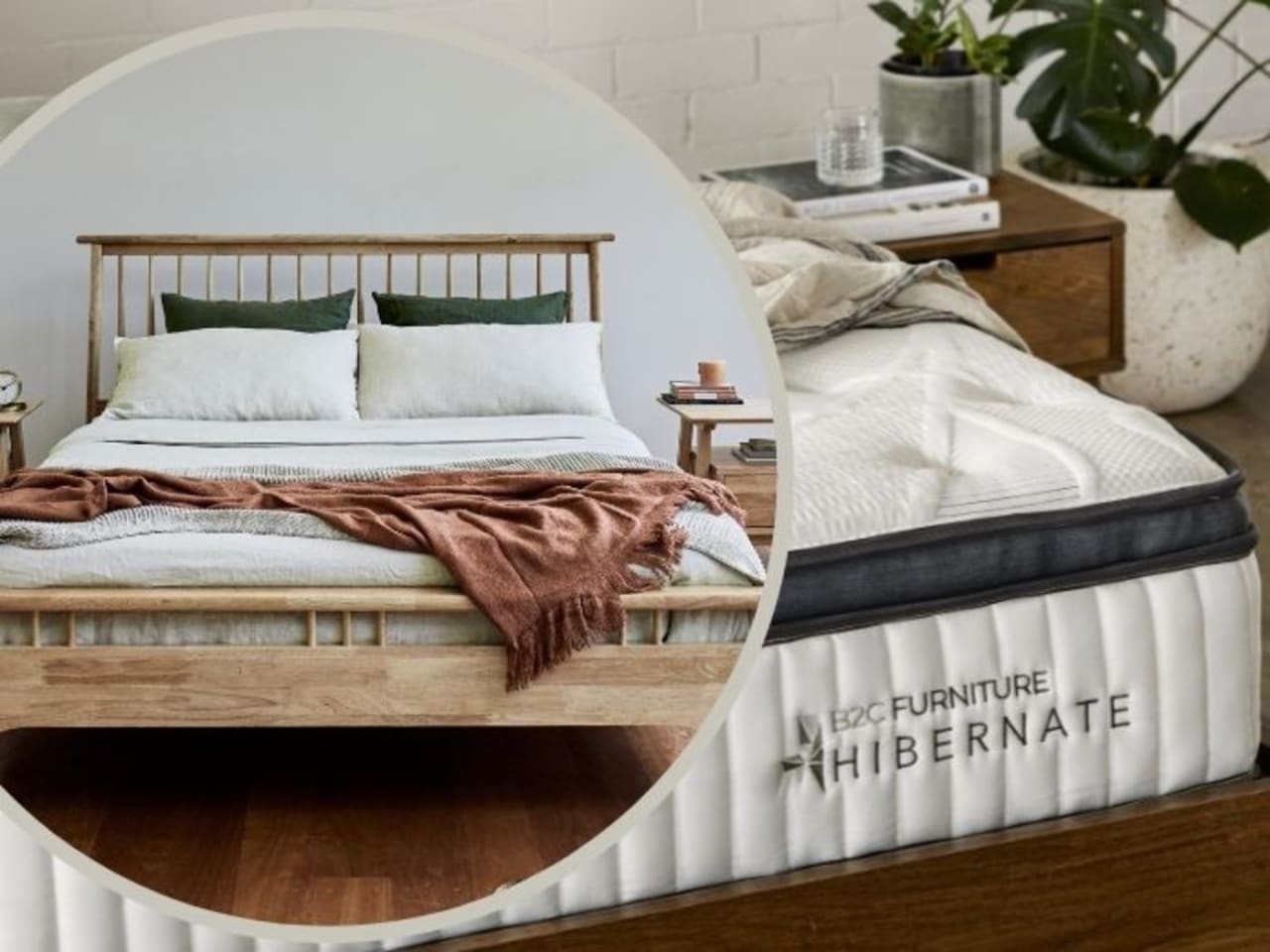 Hibernate Bedroom Buddy Package | Rome Queen Bed + Mattress Bundle