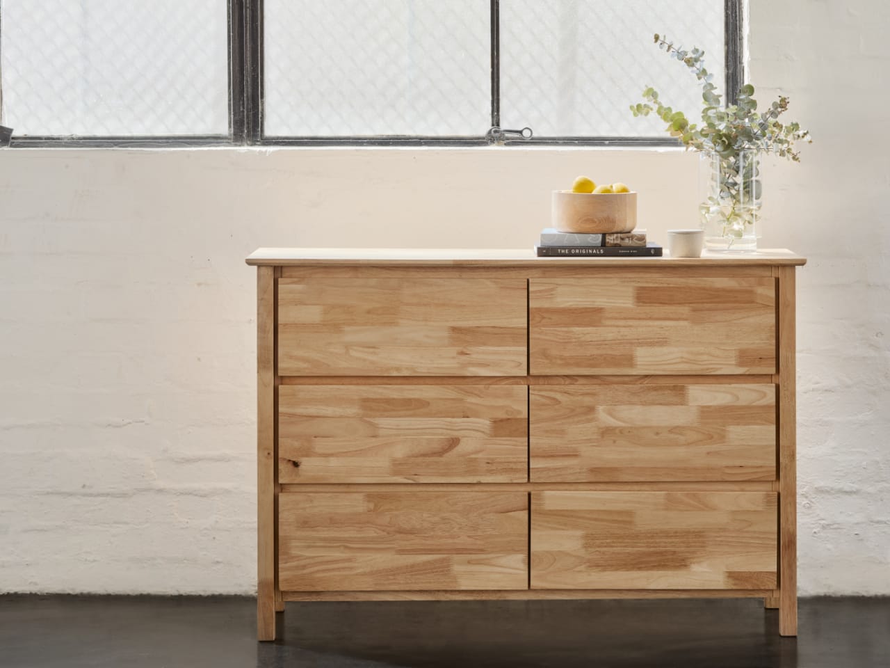 Myer Low Chest Of Drawers | Natural Hardwood