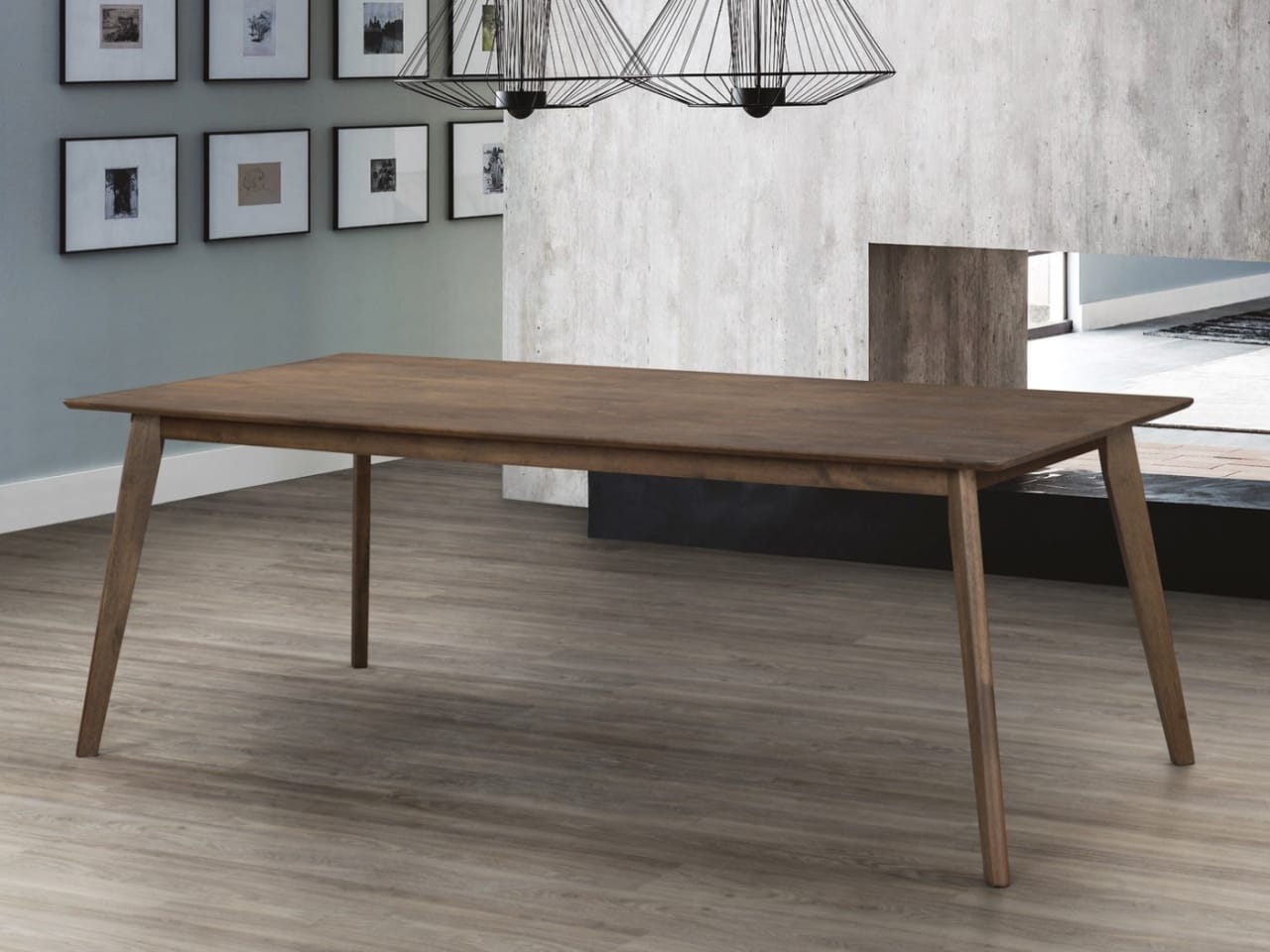 Franki Hardwood Dining Table | Rustic Walnut | 2000mm