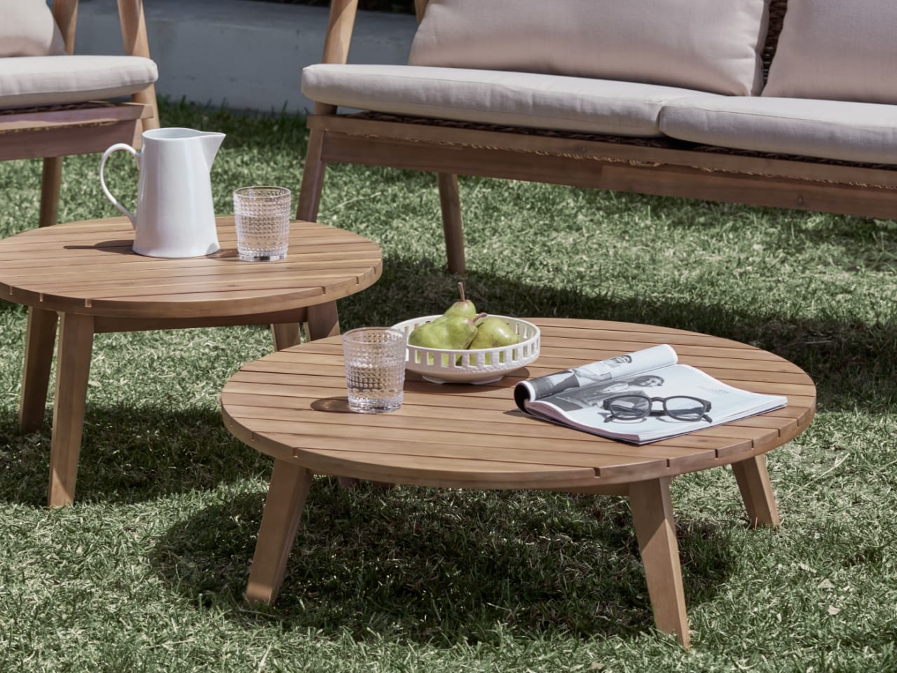 Manado Acacia Outdoor Nesting Coffee Tables