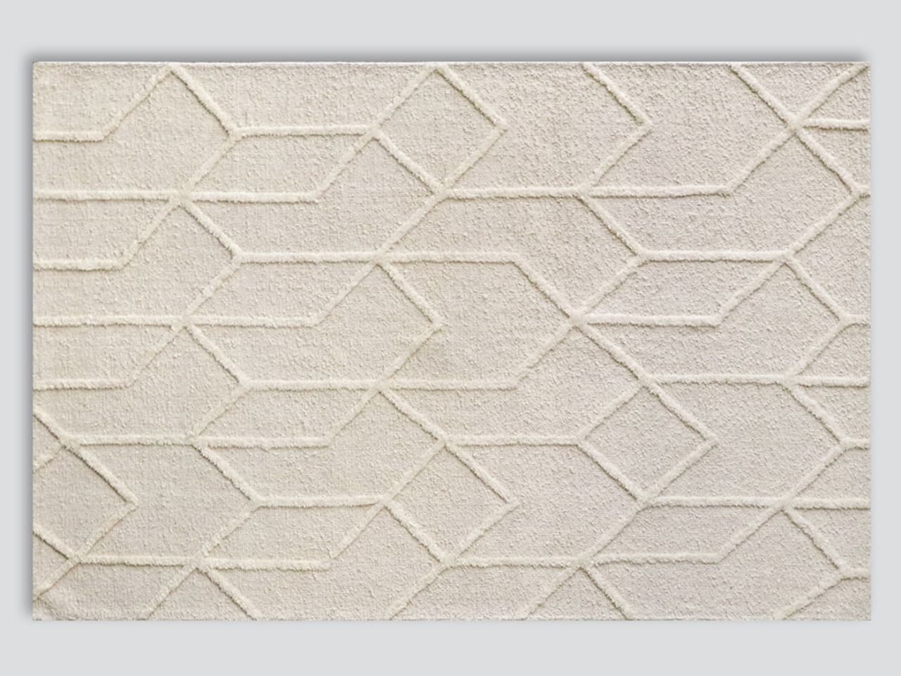Wilder Wool Pattern Rug | Beige | 2m x 2.9m