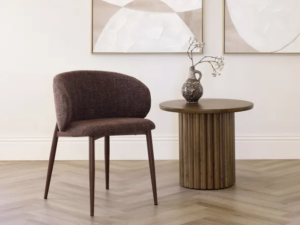 Vogue Dining Chair | Walnut Frame | Burgundy Fabric