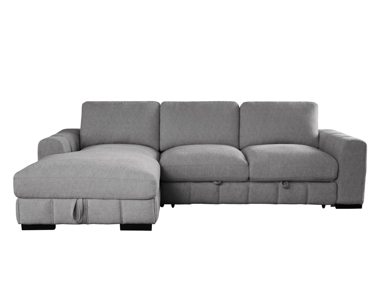 Sonna Grey Sofa with Pull-out Trundle and Storage | Left Chaise