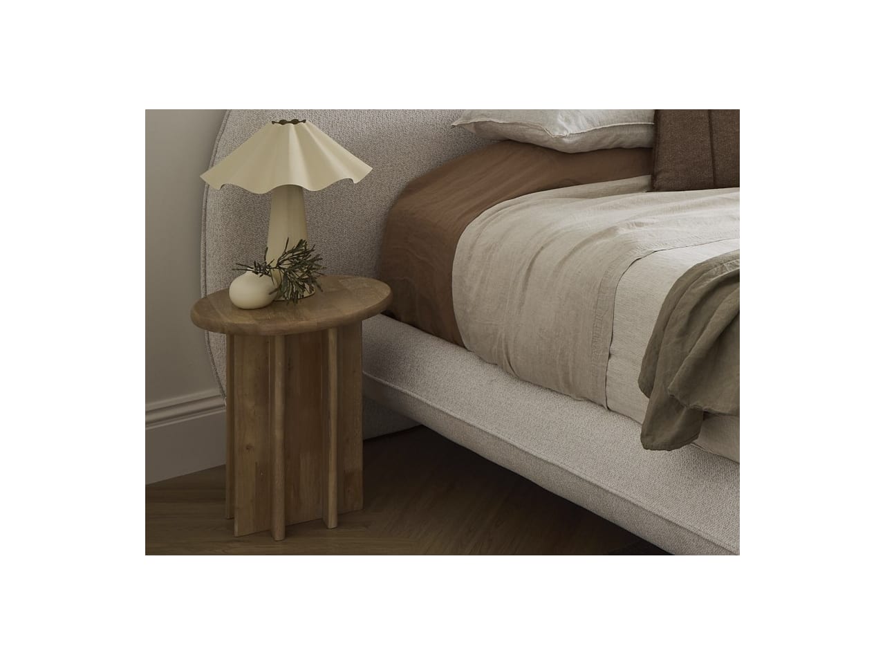 Sensu Hardwood Side Table | Natural White Wash