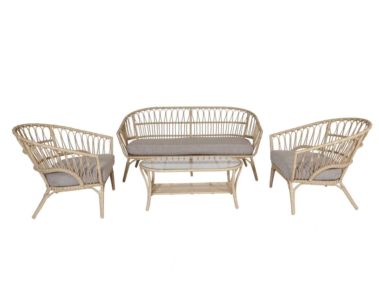 Lenco Wicker Outdoor Lounge Set 