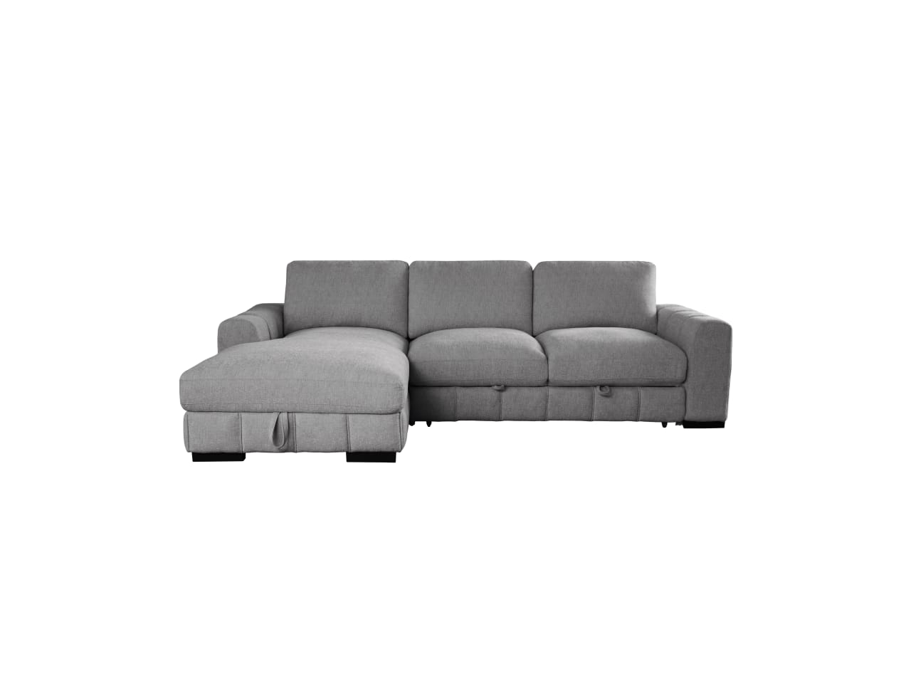 Sonna Grey Sofa with Pull-out Trundle and Storage | Left Chaise