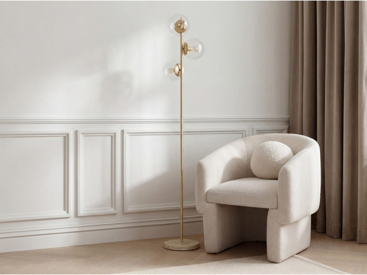 Mateo Floor Lamp Oat | 150cm