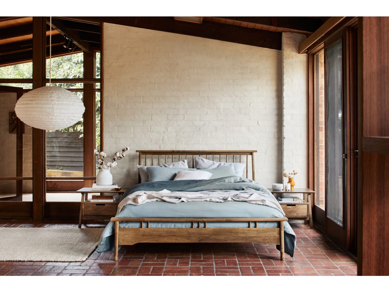 Rome 3PCE Hardwood Double Bedroom Suite | Rustic Walnut