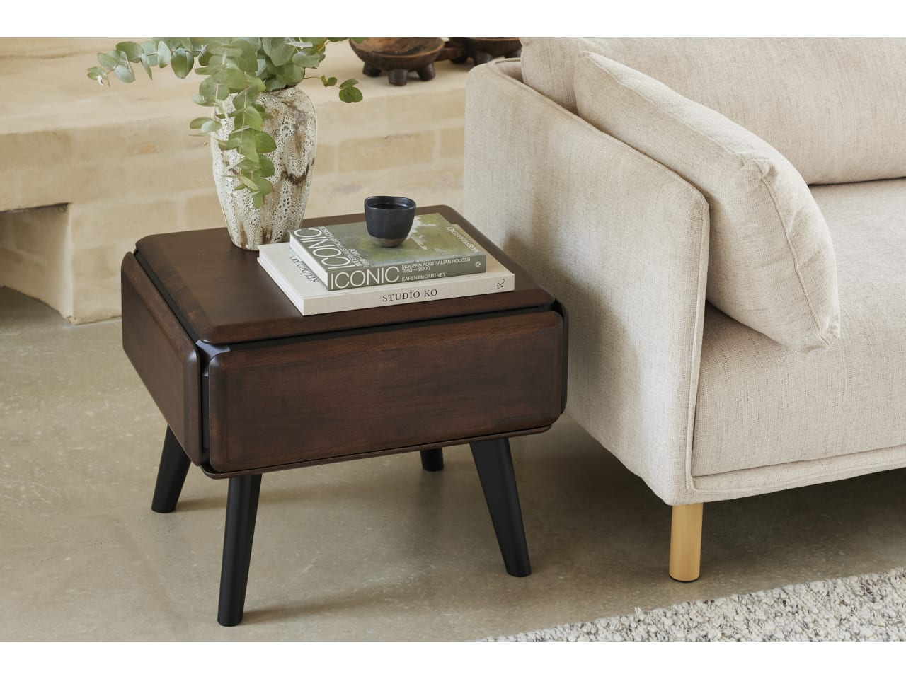 Casa Hardwood Side Table | Arabica Walnut