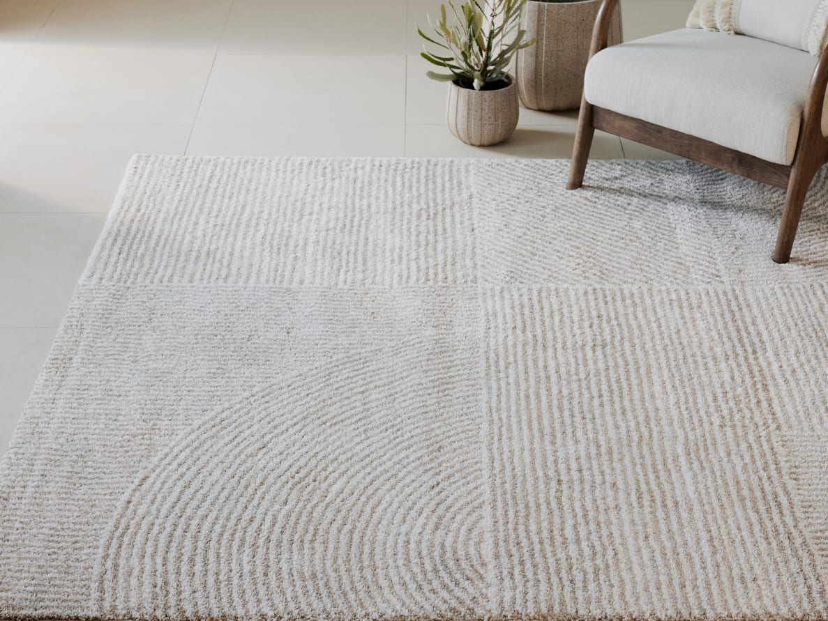 Tyric Pattern Area Rug | Beige | 1.6m x 2.3m