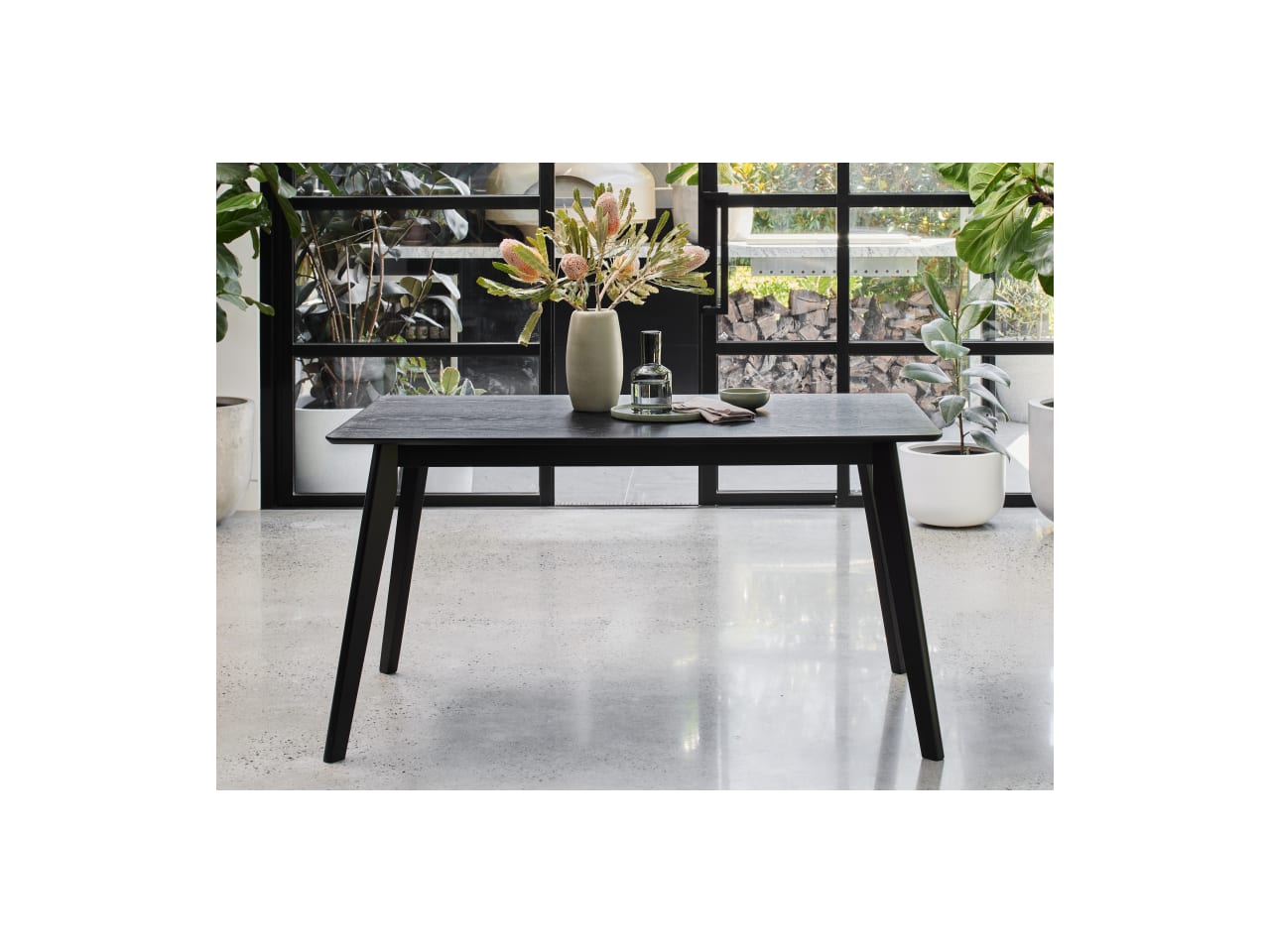 Cannes Hardwood Dining Table | Black | 1400mm