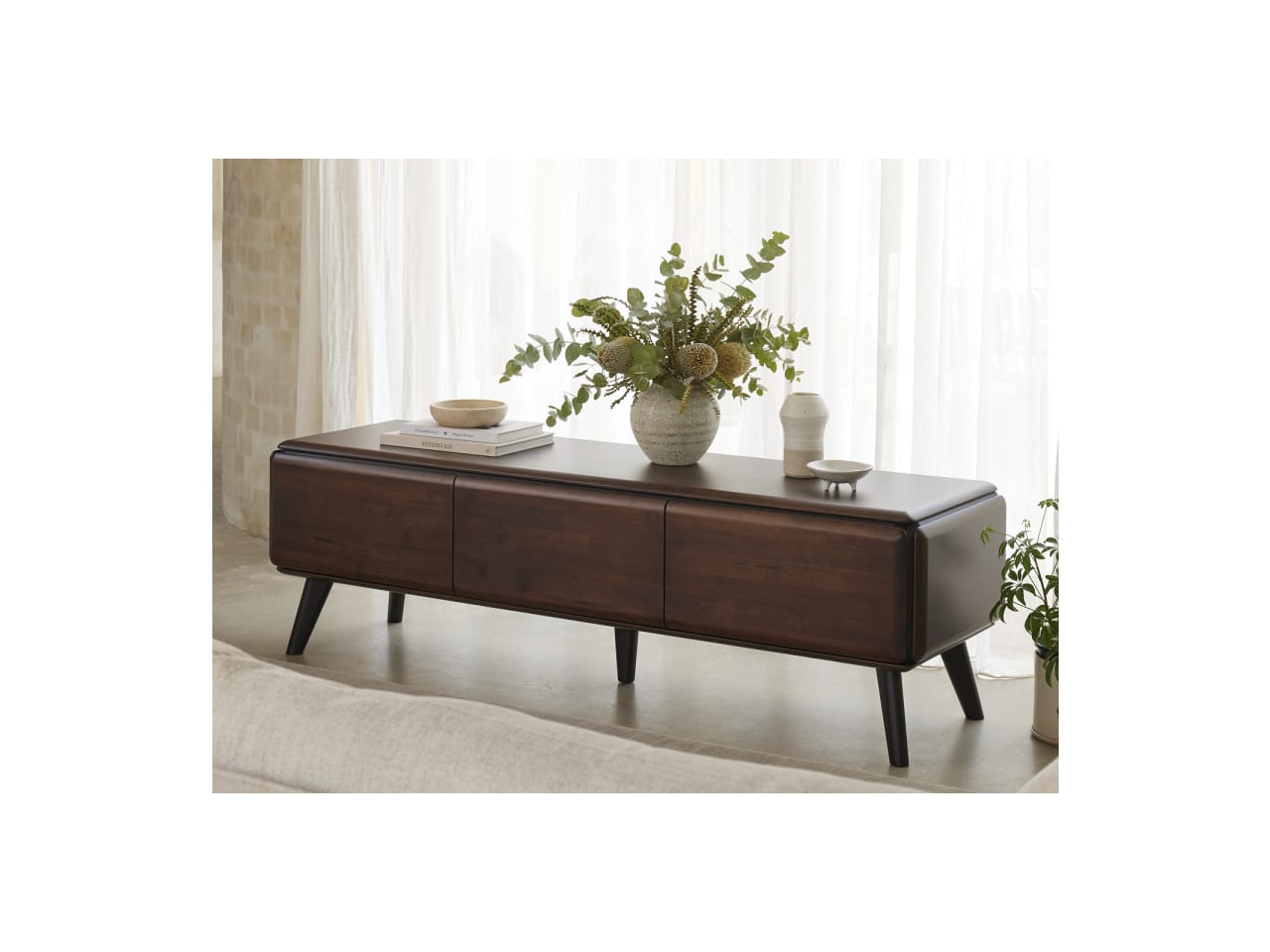 Casa Hardwood TV Entertainment Unit | Arabica Walnut