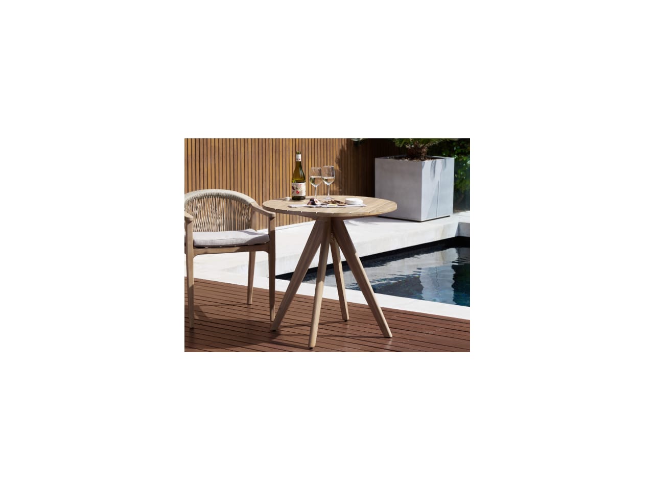 Panay Round Acacia Outdoor Dining Table
