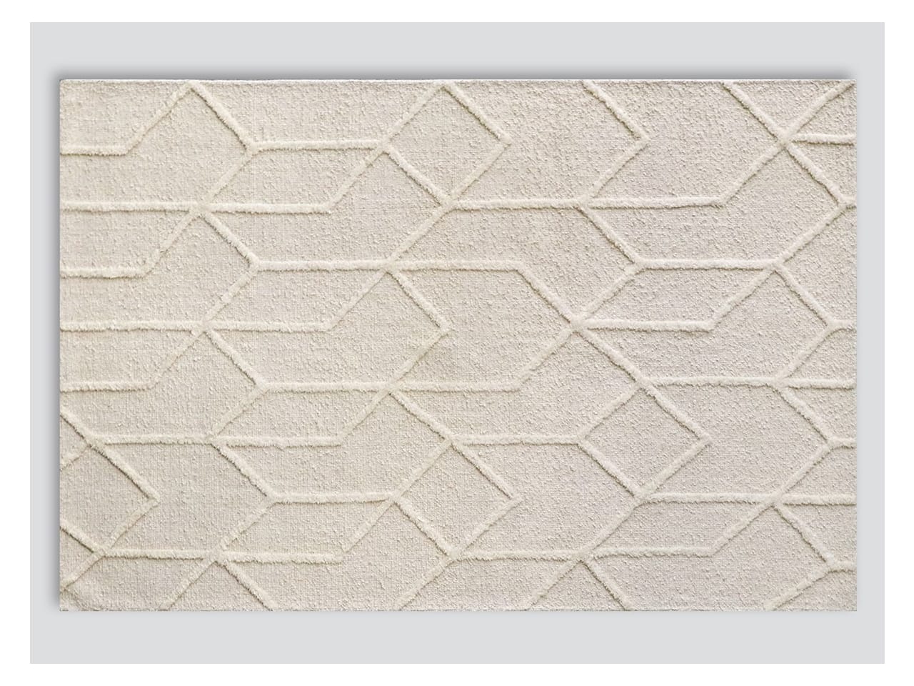 Wilder Wool Pattern Rug | Beige | 1.6m x 2.3m