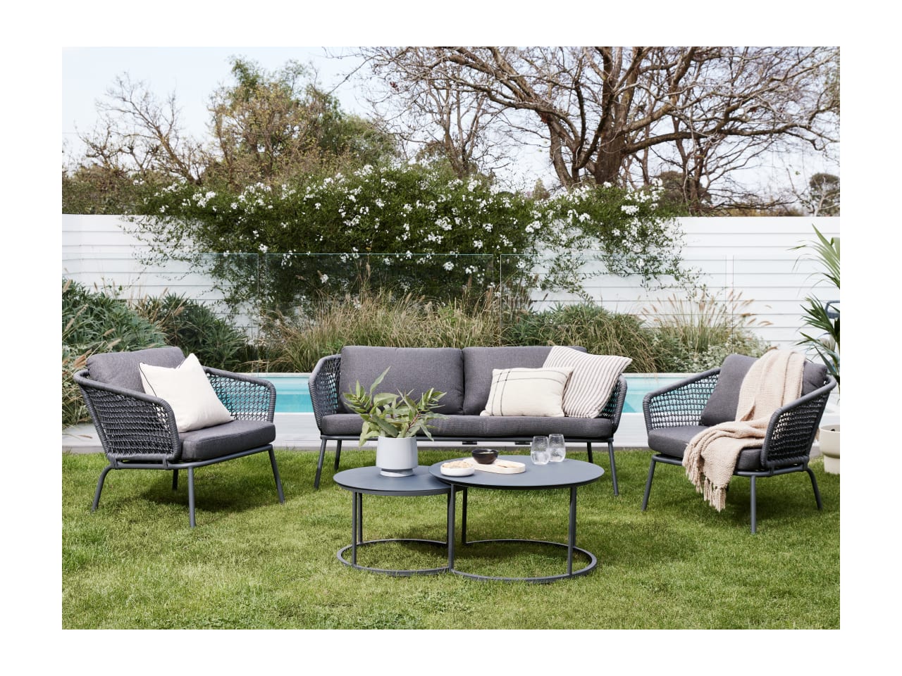 Eagle 5PCE Recycled Wicker Outdoor Lounge Set