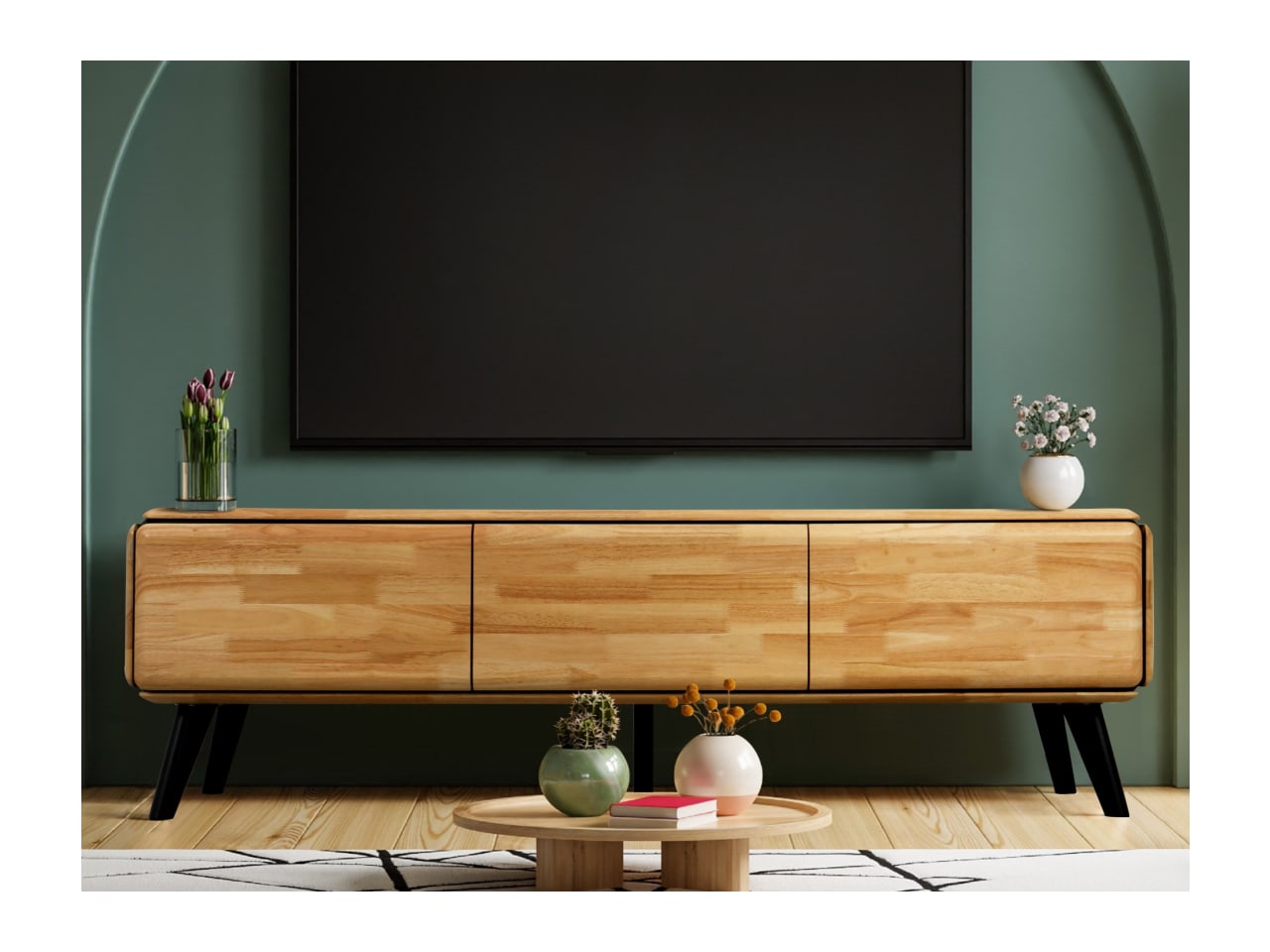 Casa Hardwood TV Entertainment Unit | Natural
