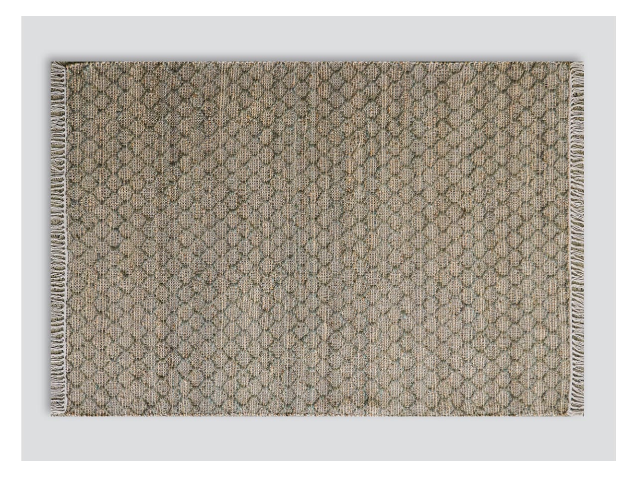 Myra Jute Pattern Rug | Moss Grey | 1.6m x 2.3m