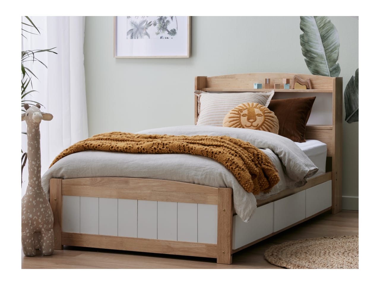 Rio Toddler Single Storage Bed | Hardwood Frame  