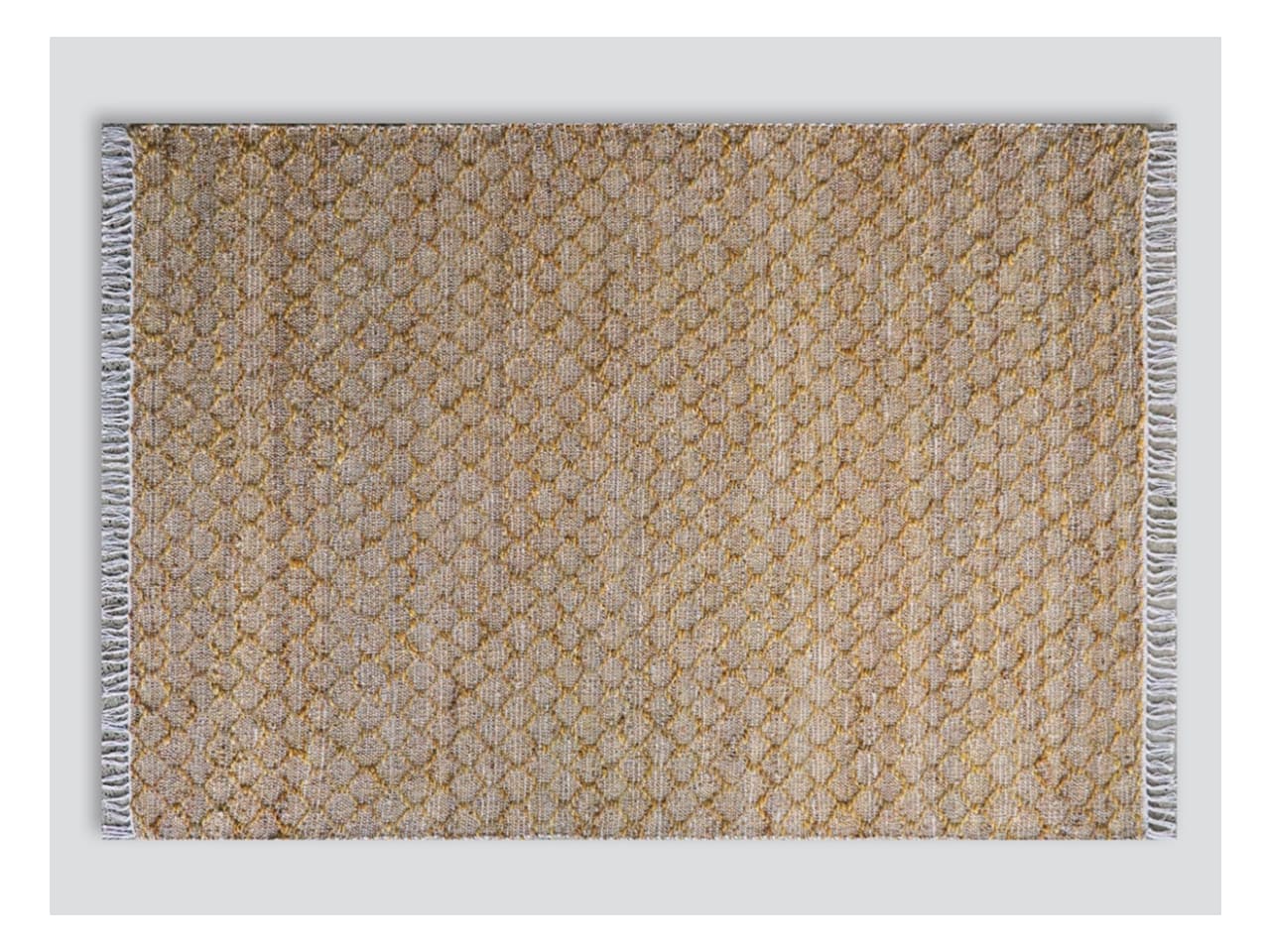 Myra Jute Pattern Rug | Mustard | 1.6m x 2.3m