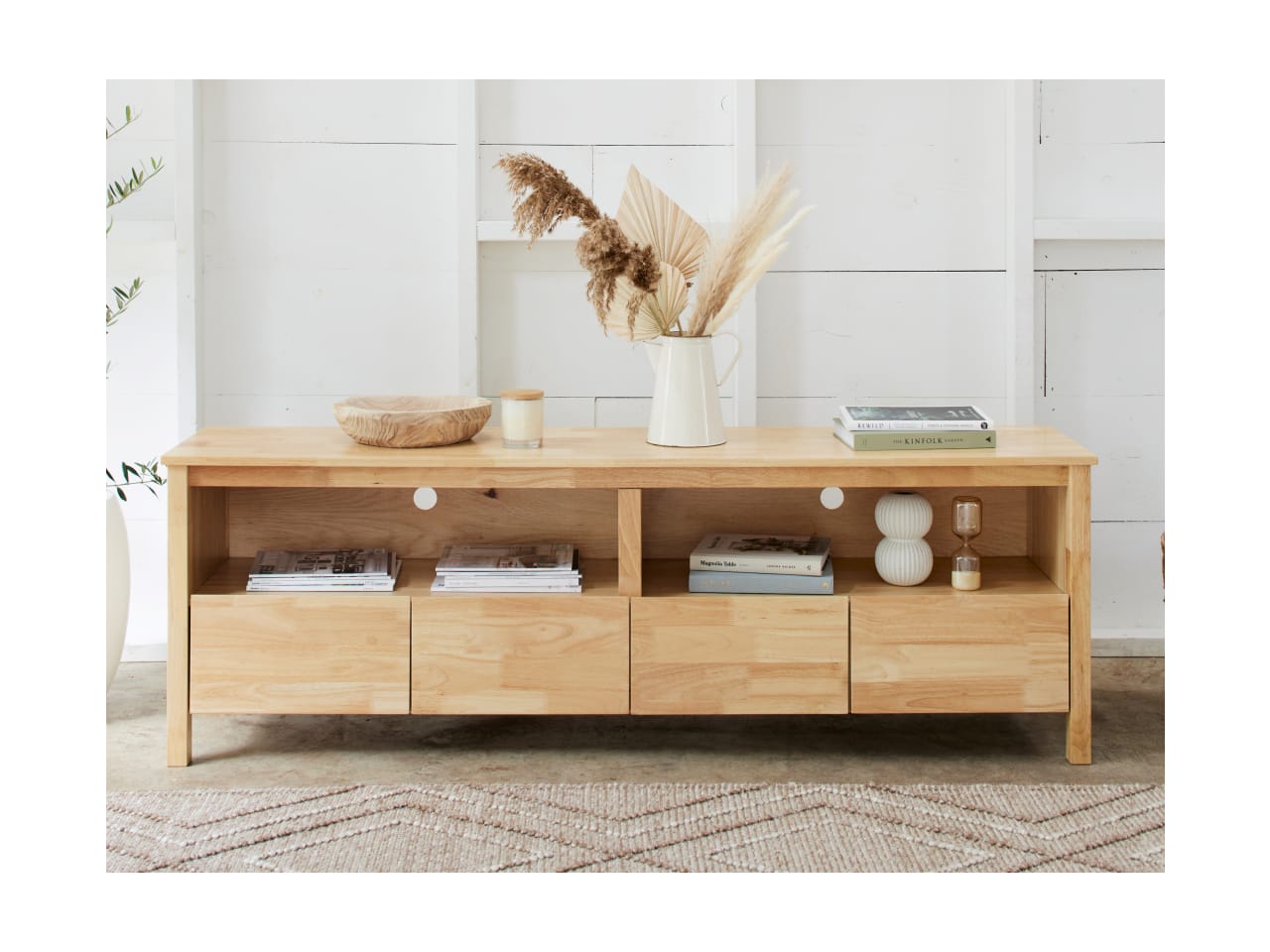 Coco Hardwood Entertainment Unit | TV Unit | Natural