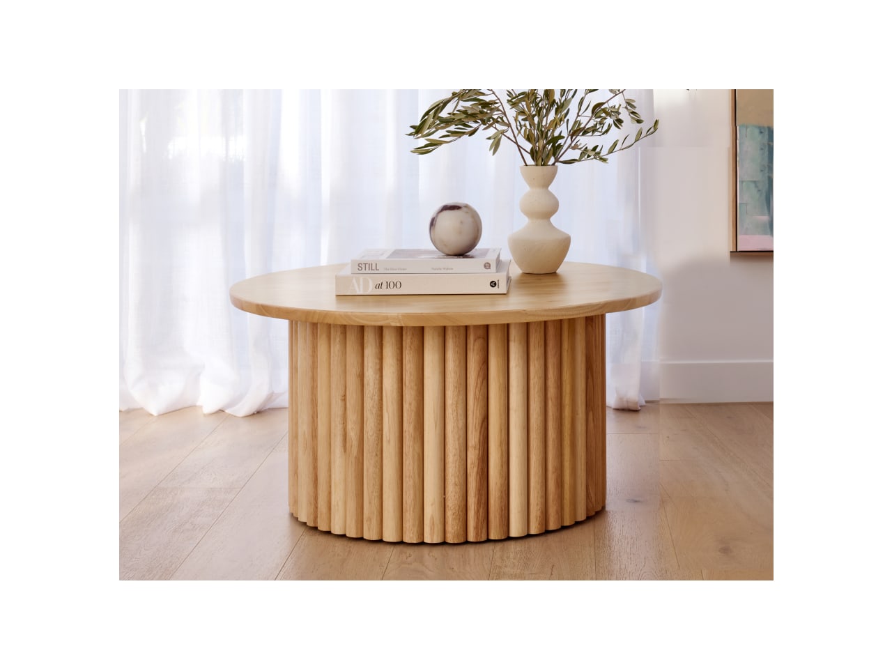 Jasper Round Coffee Table | Natural Hardwood