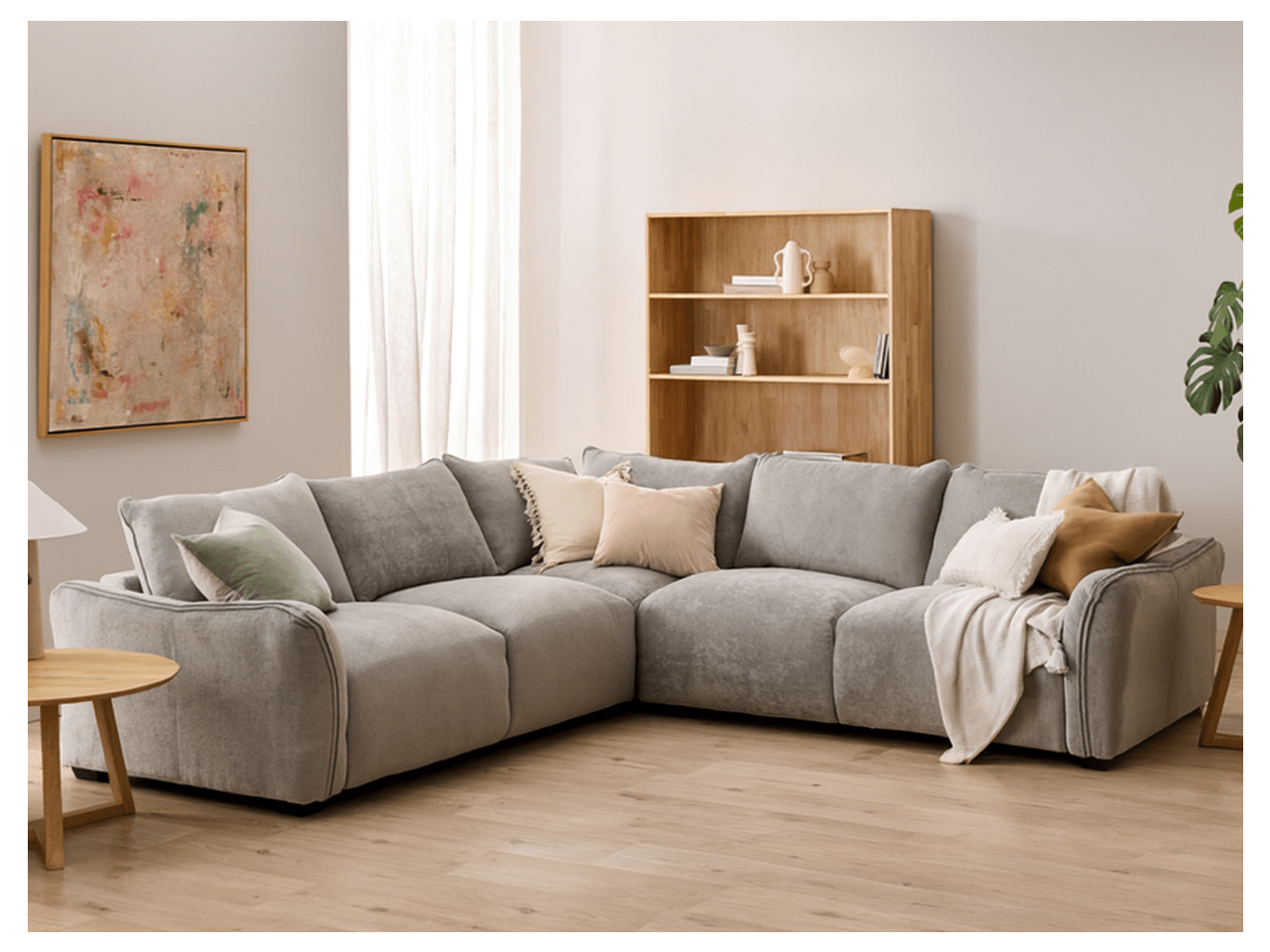 Cosy Grey Corner Sofa