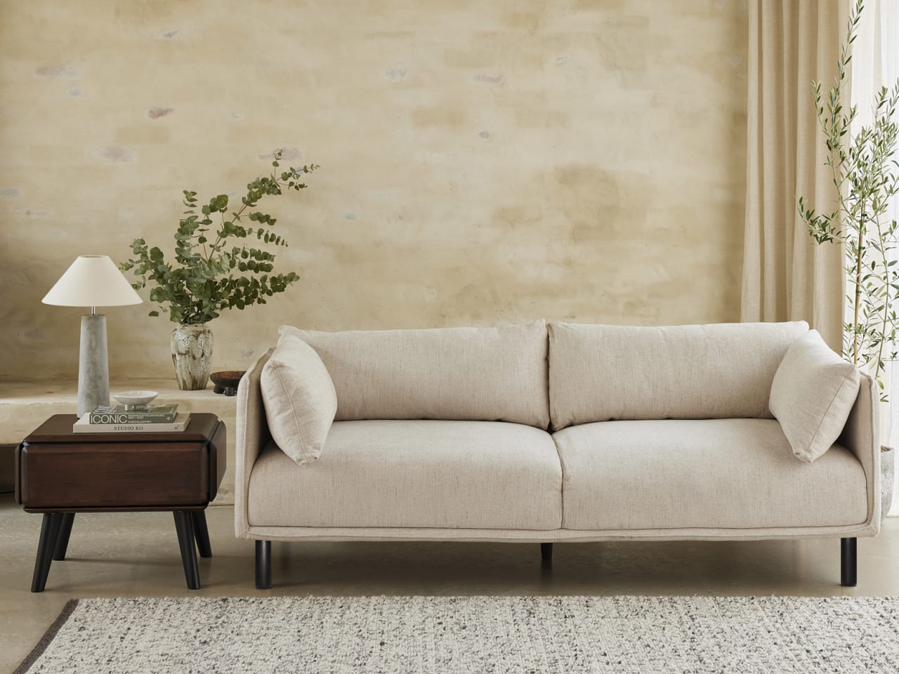 Coco 2PCE Living Room Package | Beige & Arabica Walnut