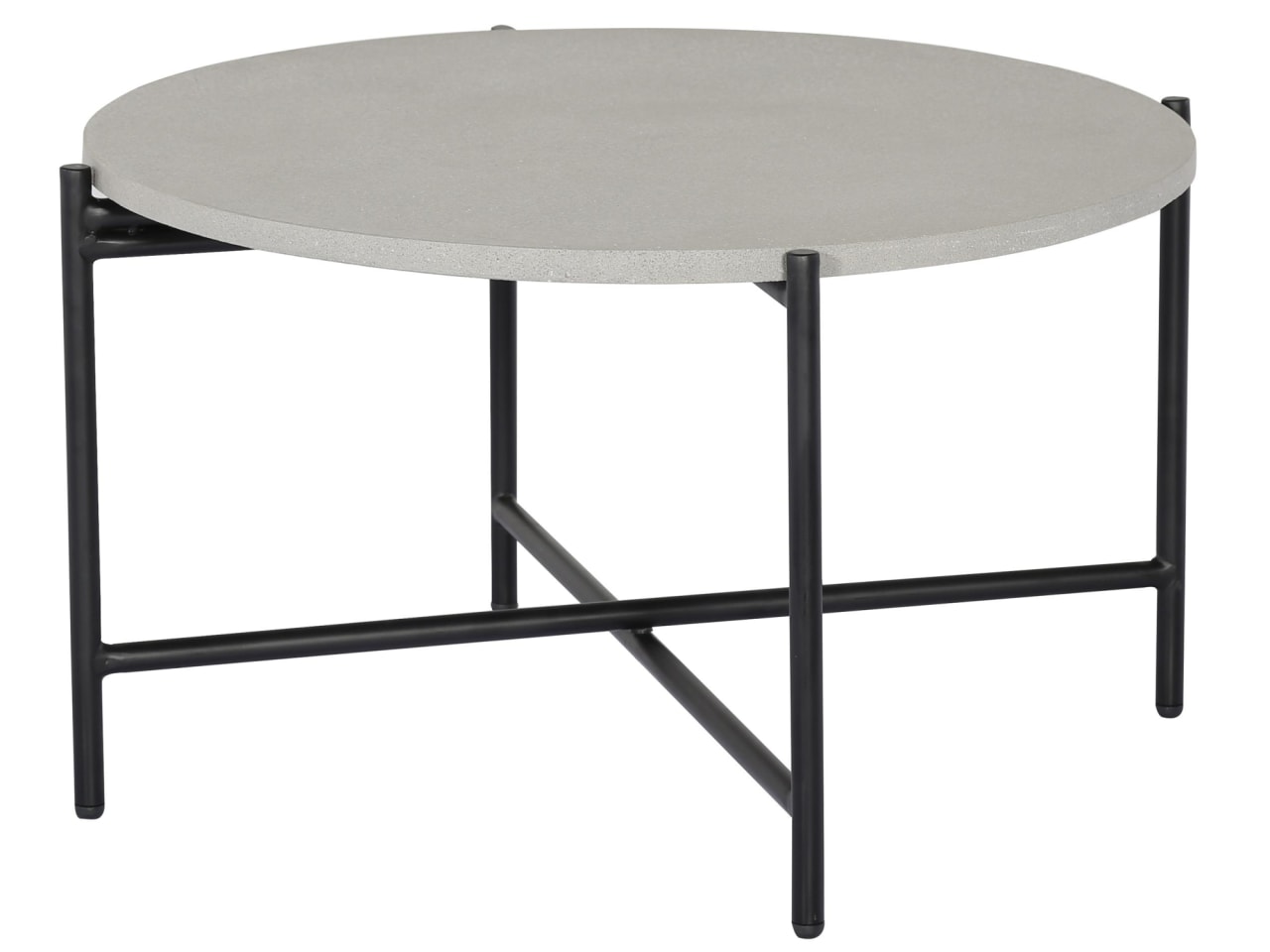 Carpiano Round Outdoor Coffee Table Black | Grey