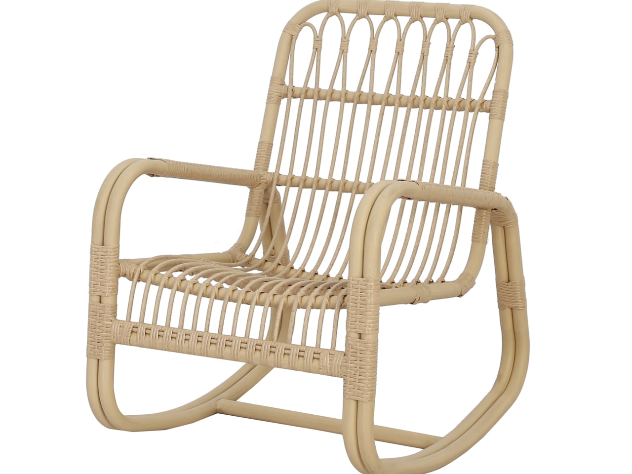 Lenco Natural Wicker Outdoor Rocking Chair 
