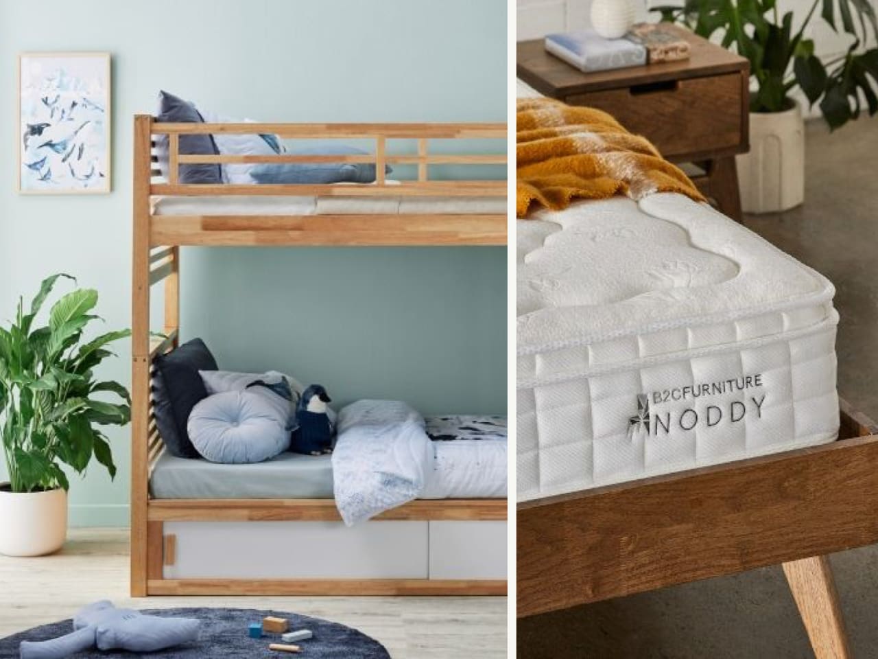 Rio King Single Bunk Bed Buddy Bundle | Bunk Bed & Mattresses