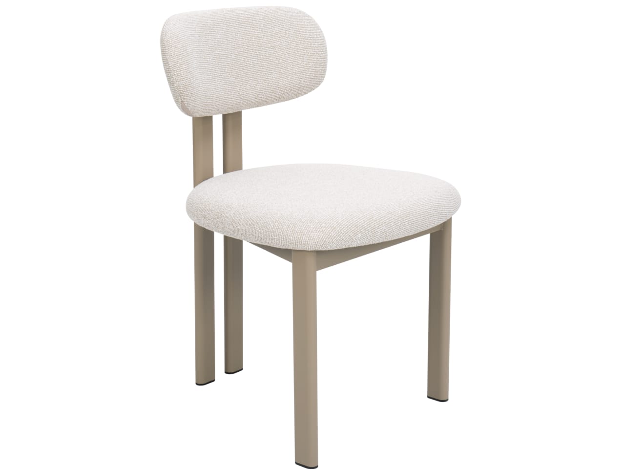 Florida Dining Chair | Taupe Frame | Beige Fabric