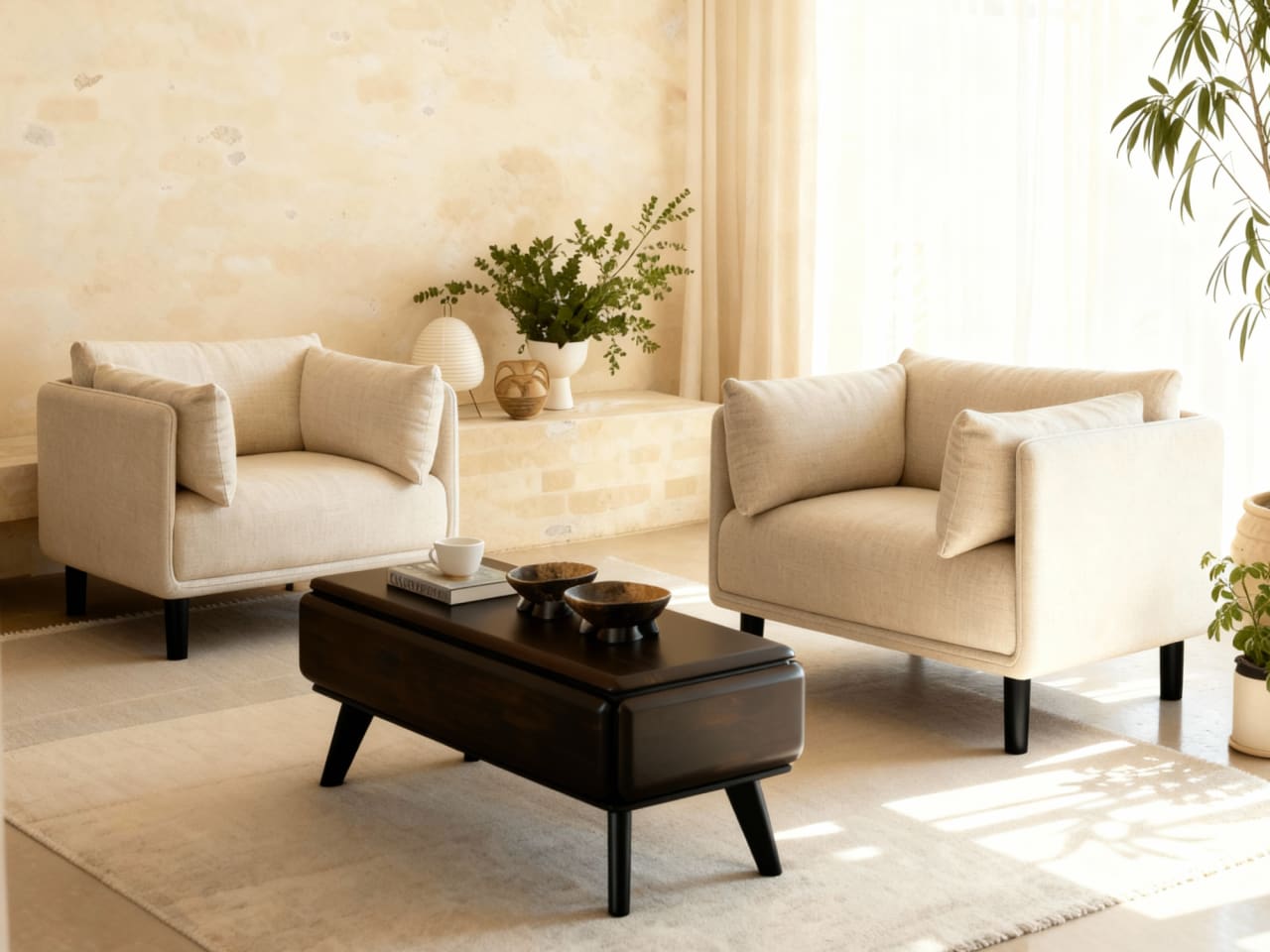 Coco 2PCE Double Armchair Package | Beige